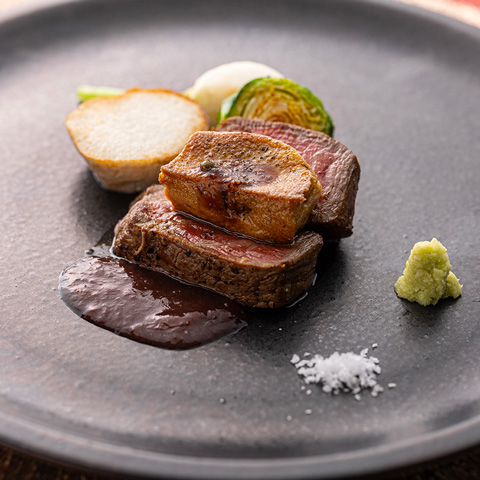 くまもとあか牛のフィレ肉のポワレ