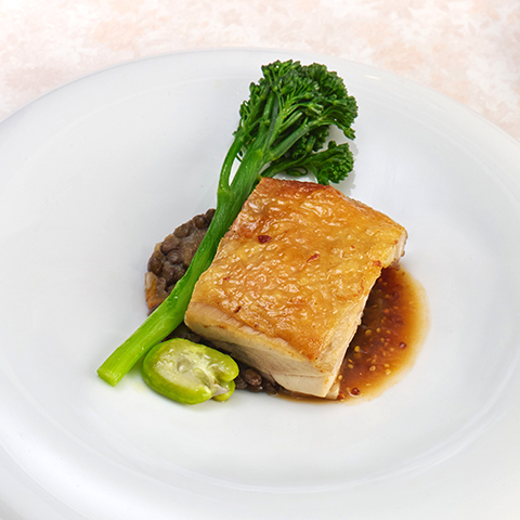 但馬産鶏もも肉のコンフィ 粒マスタードソース