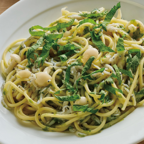 シラスと生のりパスタ